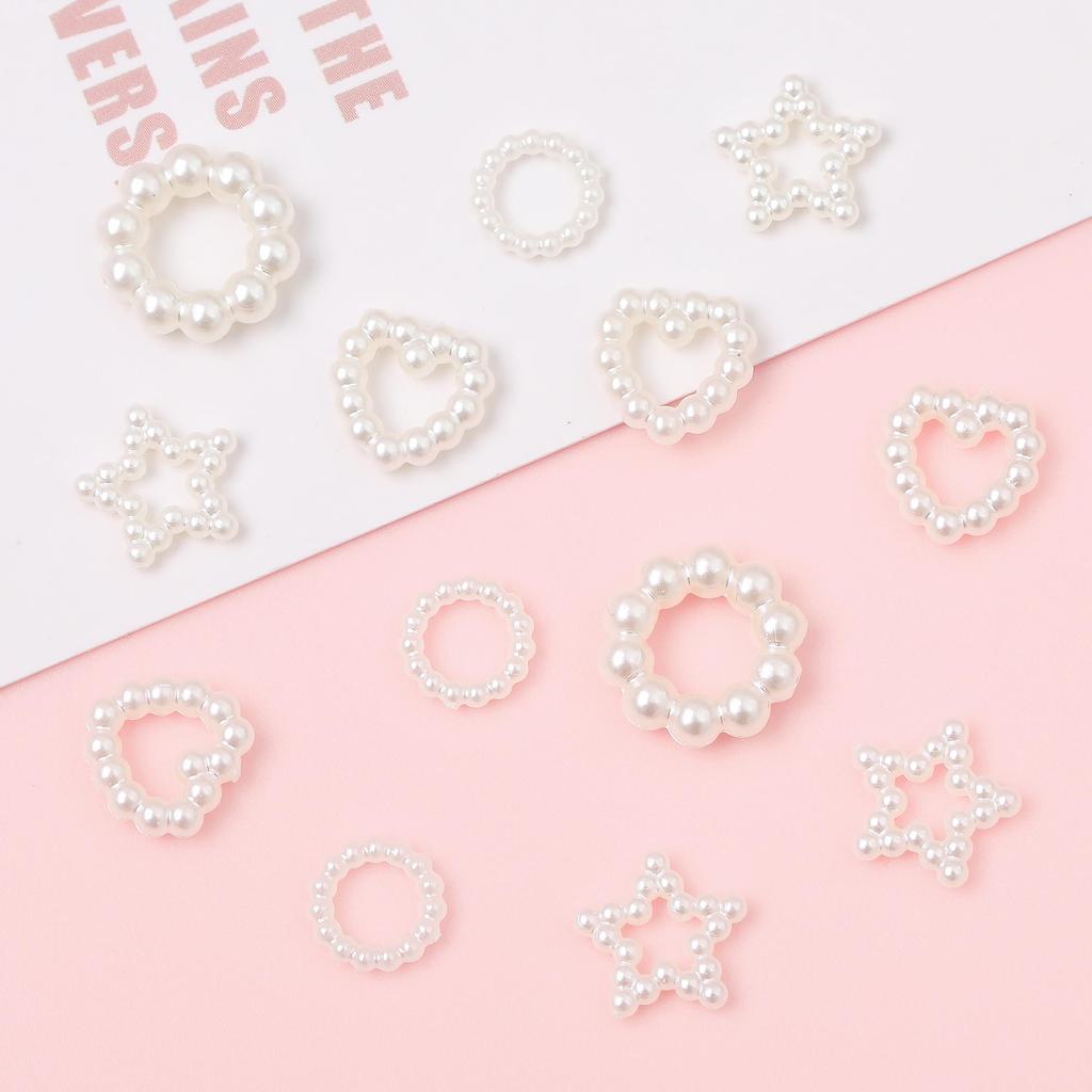 Akrylgeometri Pearl Circle DIY-tillbehör för smyckenstillverkning Örhängen Armband Halsband