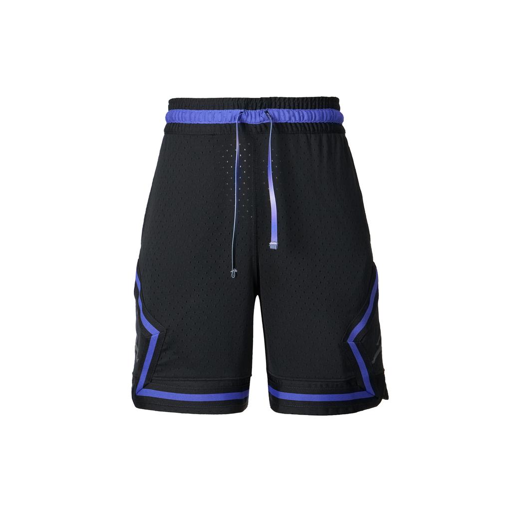 Jordan FW22 Stripe Logo Print Drawstring Straight Leg Athletic Shorts Men Bottoms Black DV9002-010
