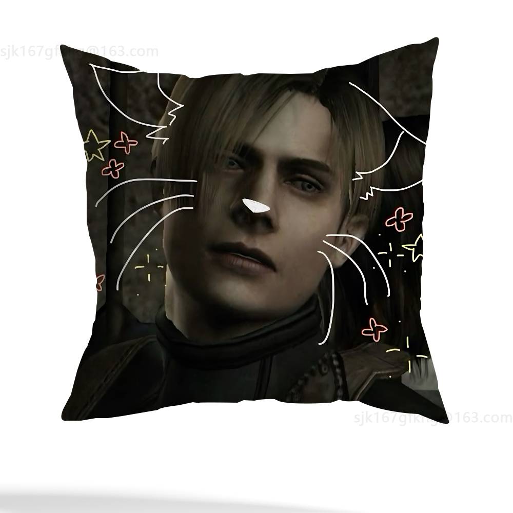 

Наволочка L-Leon Kennedy Квадратна Двосторонній Друк Короткий Плюш Подушка-Подушка для Дивана Спальня Приліжковий 16x16Inch