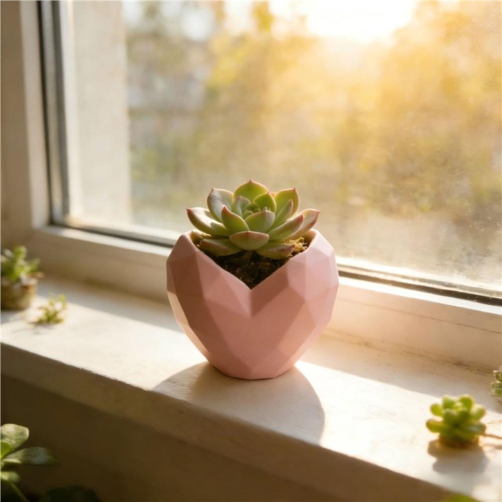 Small Capacity Love Flower Pot Gardening Supplies Plant Container  Indoor Decor