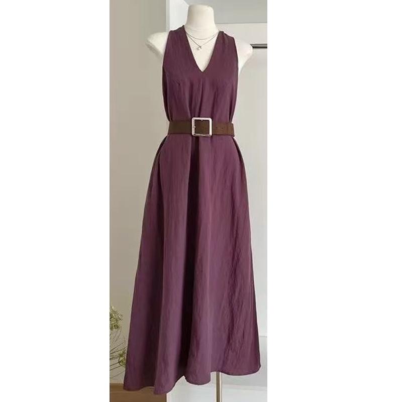 Women s Black V-Neck Halter Dress - 2026 Slim-Fit A-Line Summer Style Extra Large