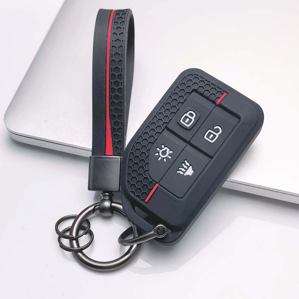 Key Fob Cover for Volvo Truck with Keychain Silicone Protective Cover with Keychain Scratch Resistant Shockproof Anti-Dust Durable Key Holder