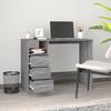 VidaXL Bureau avec tiroirs Sonoma gris 102x50x76 cm Bois d'ingénierie 823038