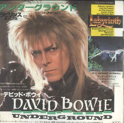 7inch Record DAVID BOWIE  Underground  Underground  Instrum EYS17635 EMI AMERICA 1986 Japan Rock Used
