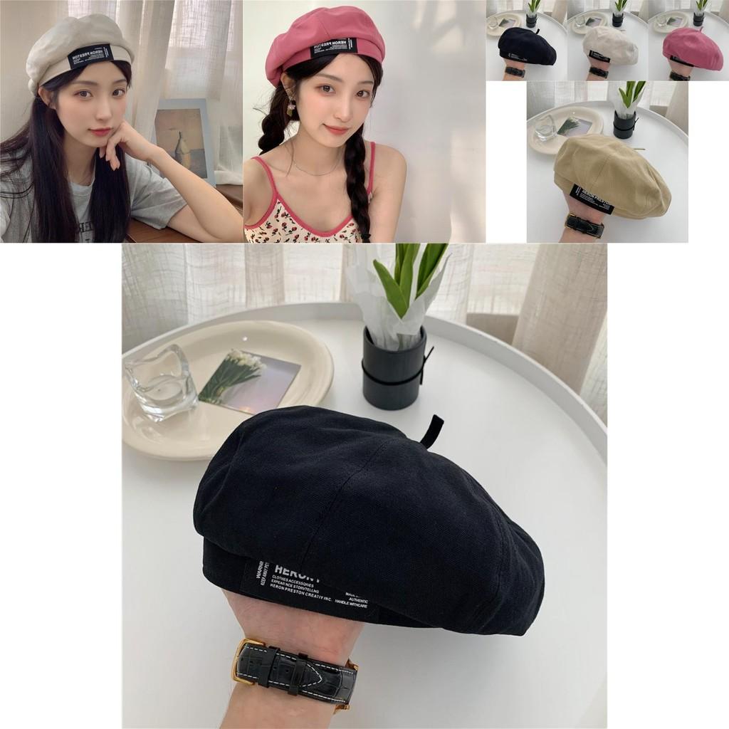 Retro-inspired Breathable Beret For Women In Rose Black Beige Khaki Versatile Cap