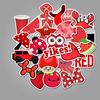 50 Red Girl Series Small Fresh Suitcase Trolley Case Laptop Graffiti Stickers Waterproof Stickers