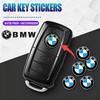 BBIG5 2/5/10Pcs Car Badge Emblem Sticker Auto Control Key Logo Accessories For BMW X1 X2 X3 X5 X4 X6 X7 iX3 F20 F10 F07 E70 E46 E90 E9