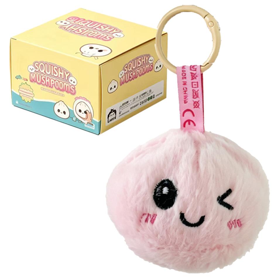 Treasuringu  Cute Steamed Bun Shaped Keychain 7-Color Baozi Plushie Bag Food Doll Birthday Gifts