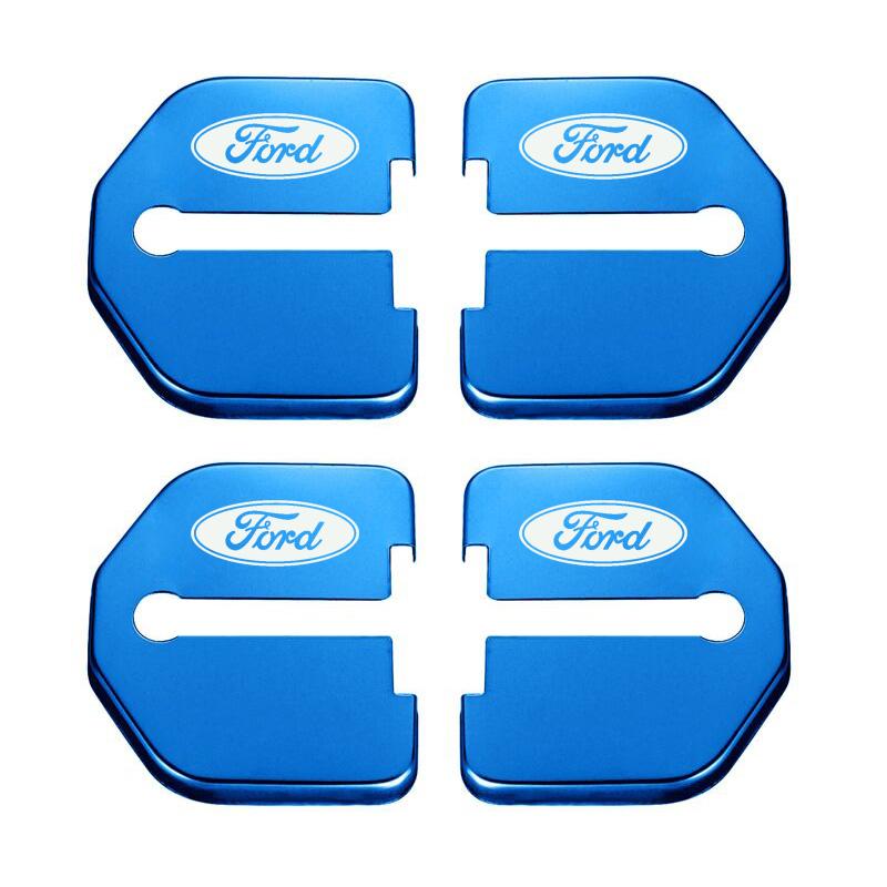 bhmcg3 4PCS Door Lock Decoration Protection Cover emblem case for Ford Fiesta EcoSport ESCORT focus 1 focus 3 focus 2 Accessories
