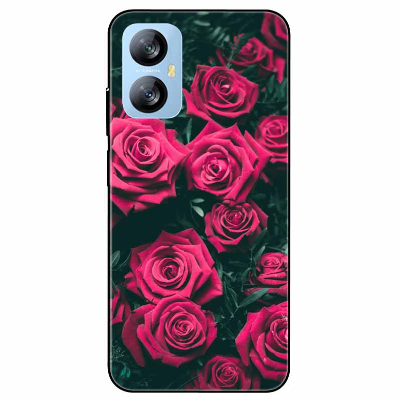 Für Blackview A52 Pro Hülle Handyhülle Stoßfeste Schwarz lackierte TPU Hülle für Blackview A52 Pro Silikon Weicher Bumper A52Pro Süß