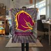 Brisbane Broncos Flanelldecke mit Aufdruck, Hohe Qualität, Bequem für alle Jahreszeiten, Heimdekoration, Wärme und Komfort