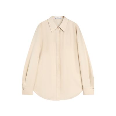 Minimalist Casual Loose Versatile Lapel Long Sleeve Shirt Women Shirts L8WCL605