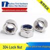 Anti-Loosening Hex Nylon Lock Nut 304/316 Stainless Steel M2-M8