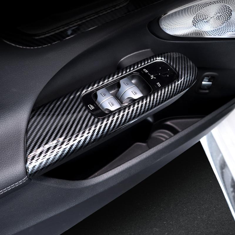 Car Window Glass Lifting Switch Buttons Frame Decoration Cover Trim For Mercedes Benz C Class W206 C200 C220 C260 C300