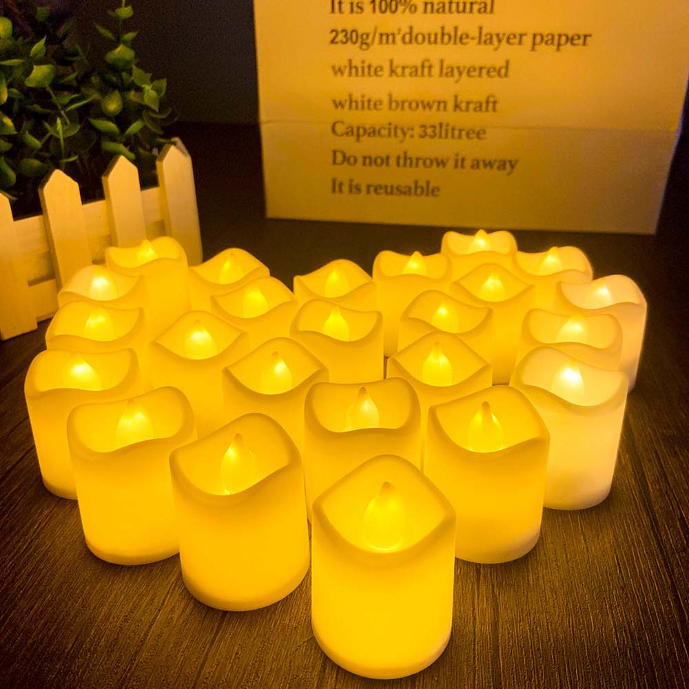 24Pcs/Set Flameless LED Candle Creative ing Led Tea Light Warm White Flameless Candle Halloween Christmas Decor Candle Light