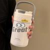 Foldable Straw Vacuum Insulated Bottle Stainless Steel Travel Tea Bottle Thermal Cup  Office Use