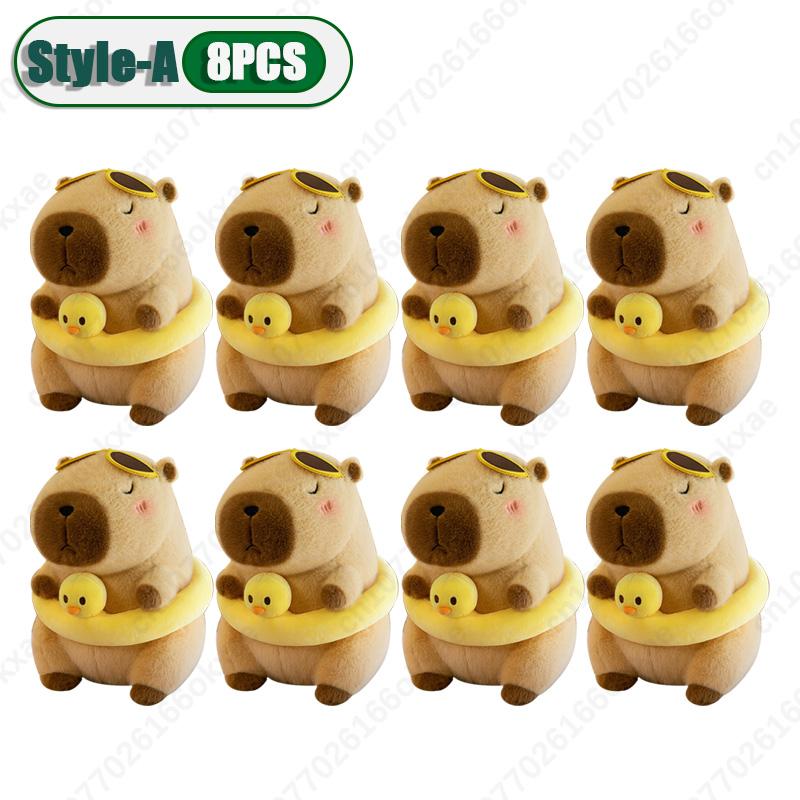 1-10PCS Cute Kapybara Plush Toy Summer Beach Kapybara Plush Ornament Christmas Gift Plush Toy Holiday Birthday Party Gift