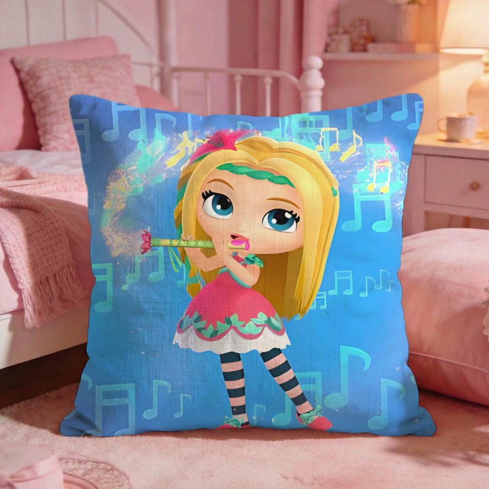 

Cute Anime Little Charmers Cushion Cover Premium Comfort Reversible Pillow Cove Two In One Design For Any Room Car Interior 30X30cm