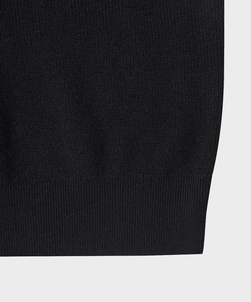 TAILDERN Leon Round Cotton Wool Sweater Black