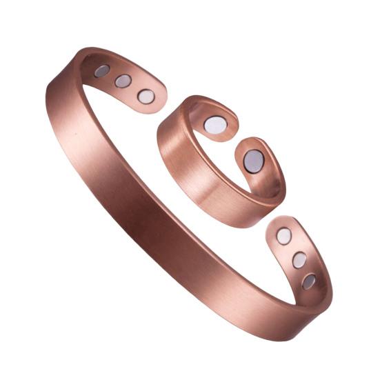Bracelet Flexible Open Design Fits Any Finger Magnetic Loop with 6 Neodymium Magnets Hand Shape Adjustable Ring