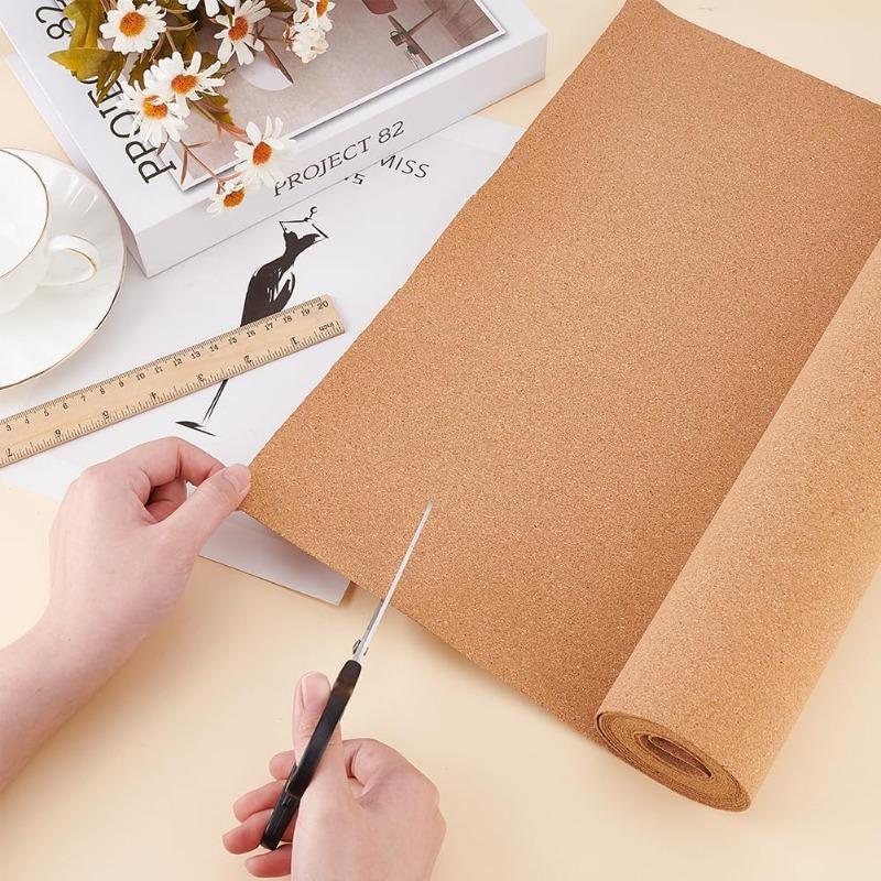 1/3mm Thick Rectangular Natural Cork Sheet Roll | Ideal for Bulletin Boards & Wall Decorations