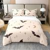 Bats Black Duvet Cover for Youth, Halloween Party Theme Comforter Cover,Microfibre Bedding Sets, Children's Bed Linen