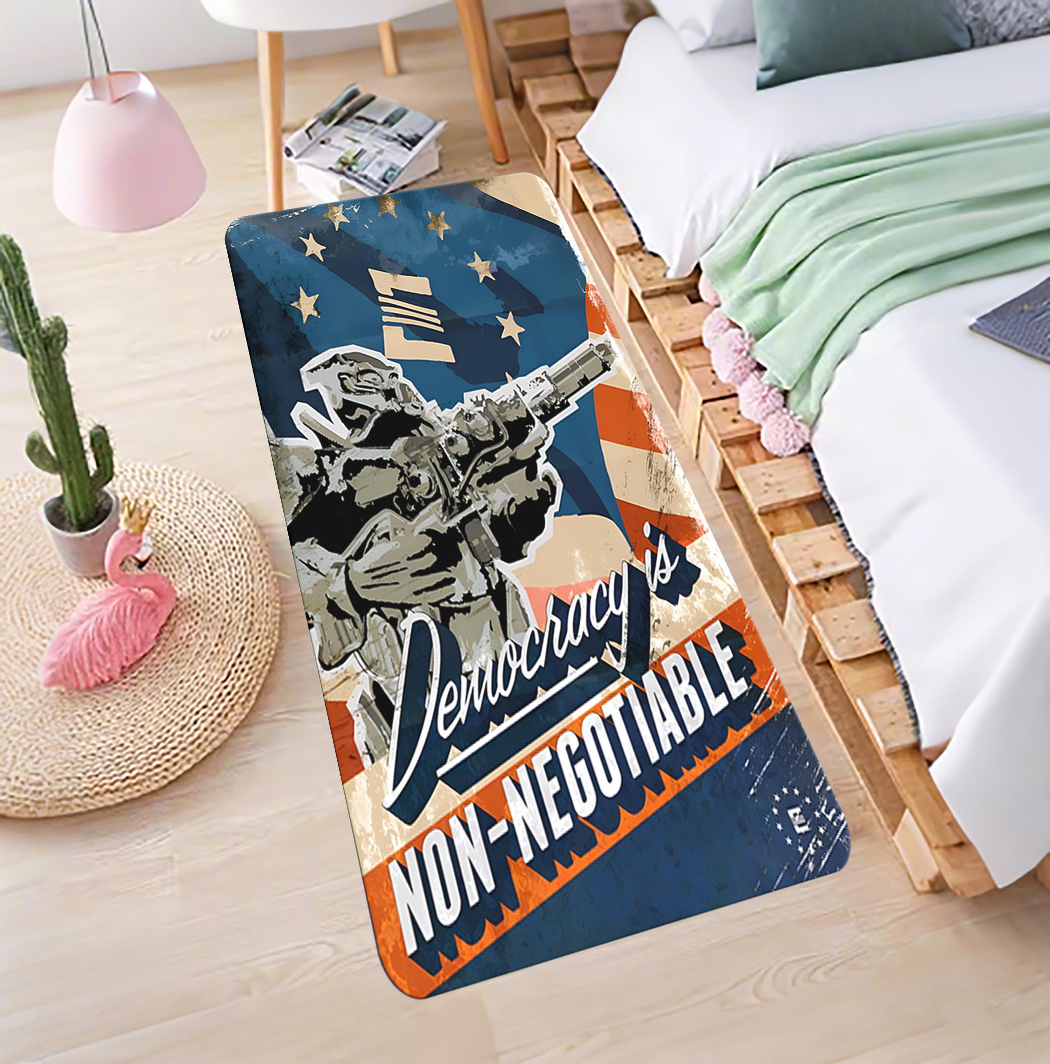 

Fallouts 3 4 Game Poster Doormat Bedroom Decorative rug for Living Room Kitchen Floor Mat Bathroom Anti-slip Mat 40cmx60cm