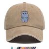 Pc Q Version Hippo Print Trucker Hat Comfortable And Breathable Stylish And Attractive Cartoon Game Classic Black Papa Hat