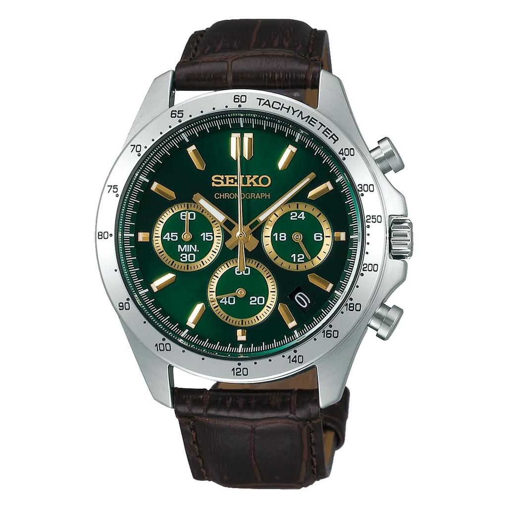 Seiko Selection Quartz Chronograph Horizontal SBTR017 Brown Watch (Three Lines) Men's