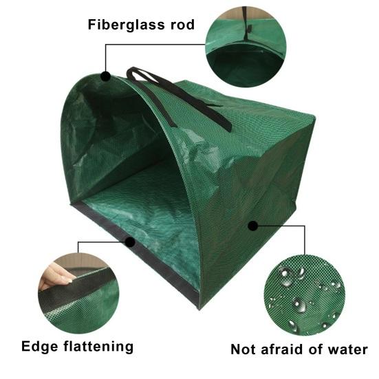 Leaf Collection Bag with Reinforced Carry Handle Large Capacity Garden Leaf Bag Portable Easy Assembly Dustpan Leaves Debris