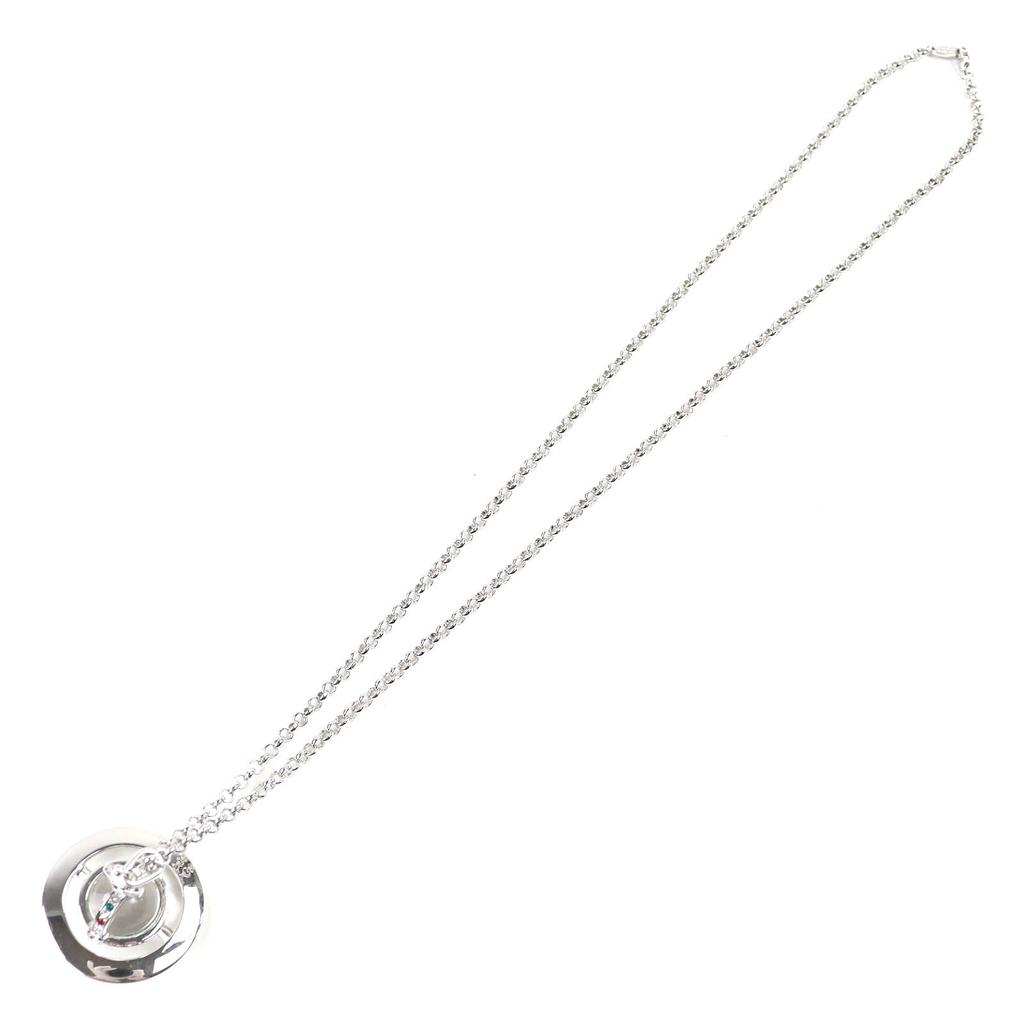 VIVIENNE WESTWOOD Naszyjnik Mała Zawieszka Orb Cyrkonia Dekoracja Srebrny Kobiety Używany