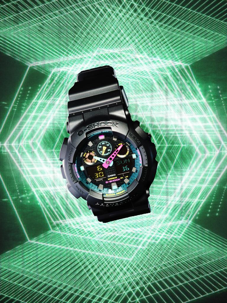 Watch Fluorescent Color Series Black X Fluorescent [Casio] G-Shock [Multi GA-100MF-1AJF Men's