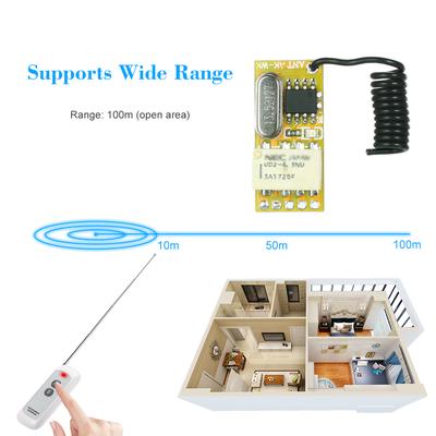 433Mhz 3,7-12V Universal Receiver Module 1CH RF Relay Switch Remote Control
