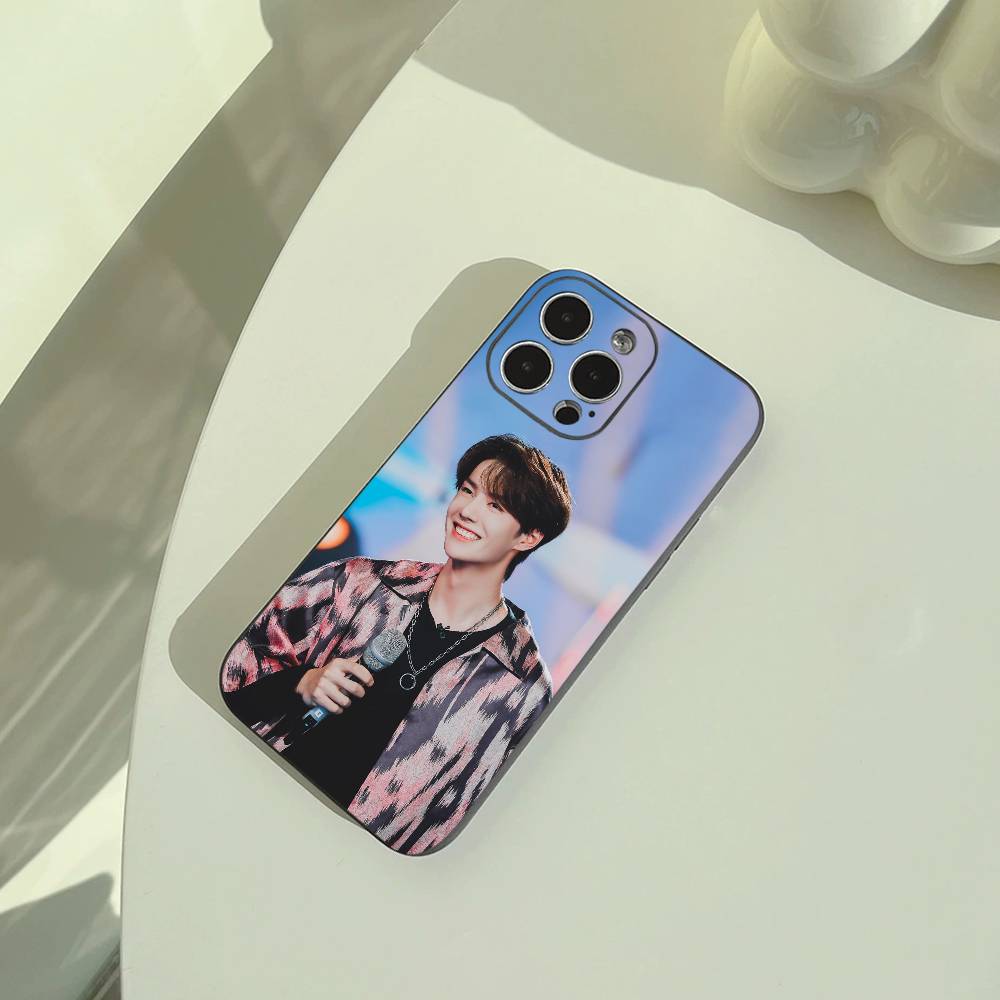 W-Wang- Yibo Phone Case For iPhone 17,16,15,14,13,12,11 Pro Max,16Plus,XS Lightweight and Practical Soft Black Cover