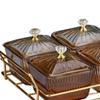 Divided Serving Dishes Appetizer Tray Caddy Platter Desserts Plate Dried Fruit