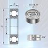 TWO 2x6x2.5mm Single Row Deep Groove Ball Bearings Universal Metal Shield