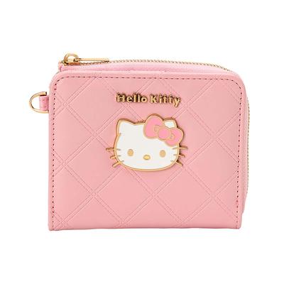 Sanrio Hello Kitty Suitable for Ages 3 and Item 326321 Bi-fold Wallet, Pink, Up, No.