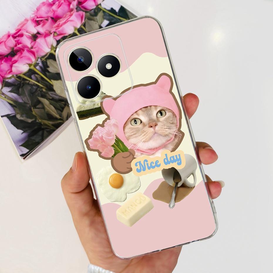 Jolie Coque Imprimée Pour Realme Note 50 RMX3834 Coque Arrière Souple en Silicone TPU Pour Étuis de Téléphone Realme Note50