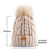 Winter Women's Casual Ski Cap, with a Fleece Lining Inside, a Soft and Thick Knitted Cap