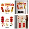 6x Chinese Year Refrigerator Magnets 3D for Home Kitchen Party Supplies