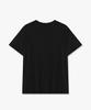 PSSHOPPER Semi-Crop Slub Vintage Short Sleeve T-Shirt [Black]