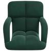 Adjustable Floor Chair Dark Green Velvet