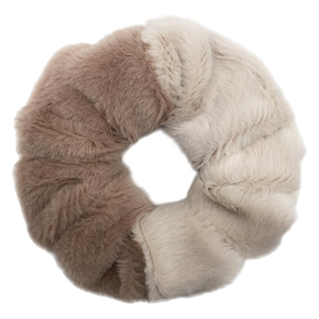 6pc Hair Scrunchies Furry Elastic Band Women Girl Ponytail Holder Rubber Ties Accessories Plush Faux Fur Soft Chiffon Headband