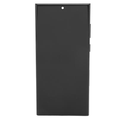 Galaxy S22 Ultra 5G SM S908 S908U S908A S908W US için LCD Dokunmatik Ekran Montajı Siyah Çerçeve Ekran