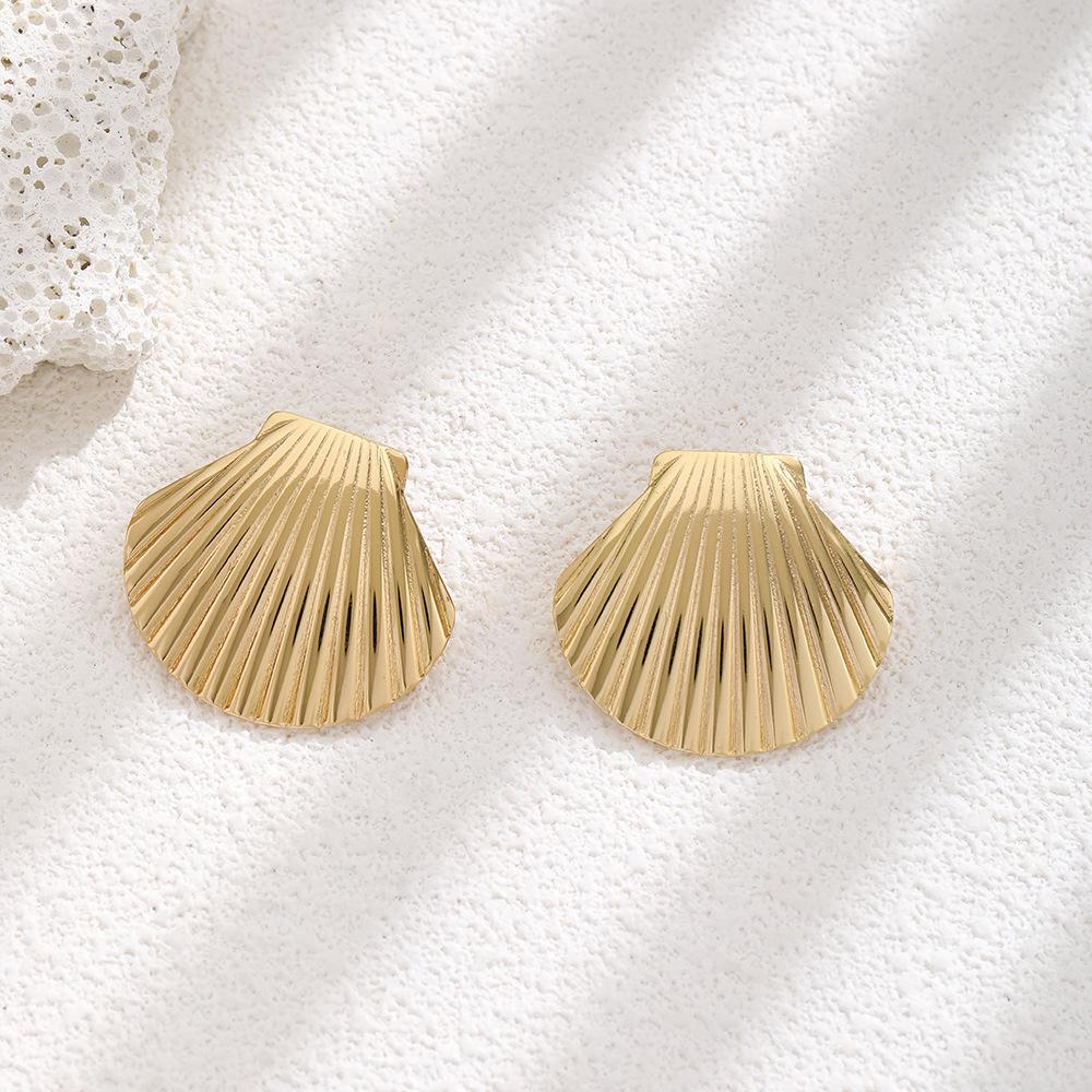 Exaggerated Geometric Texture Stainless Steel Stud Earrings Women'S Personality Niche Design Earrings Light Luxury High-End Earrings