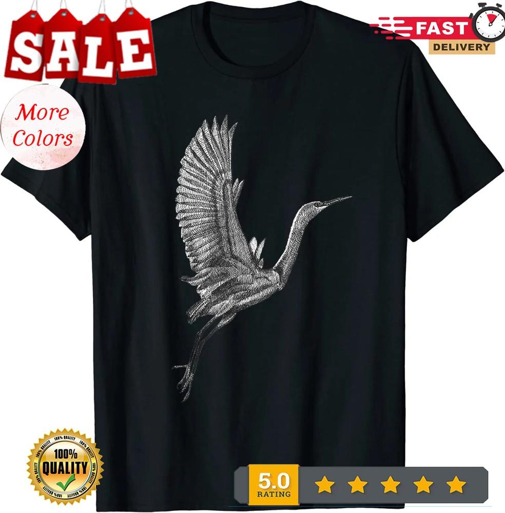 

2025/NEW LIMITED Tai Chi White Flying Crane Qi Gong Illustration T-Shirt S-5XL R Unisex T-Shirt S
