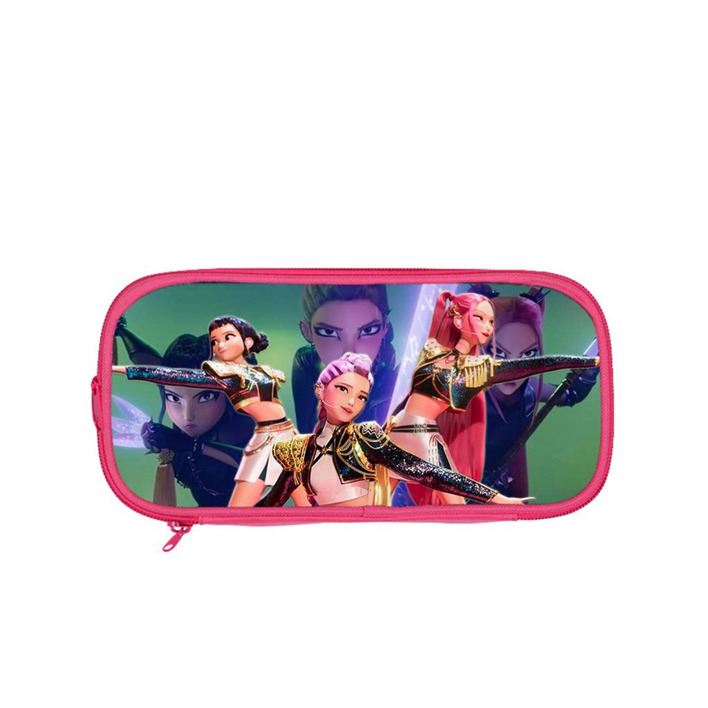 Printed Double-layer Pencil Case Deadpool/ Student Blue Storage Stationery Bag Pencil Bag