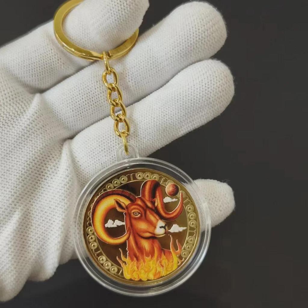 Gold-Plated Scorpio, Gemini, and Libra Zodiac Medallion Set