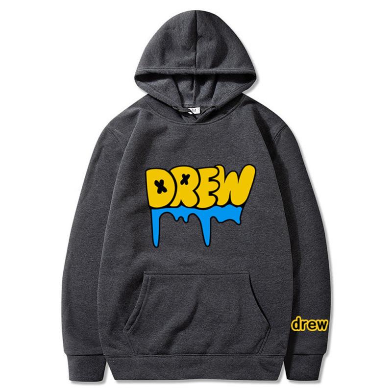 3D Drew House Drip Logo Printed Hoodies Fashionable Casual Sports Long Sleeved Men's and Women's Unisex Hooded Sweatshirts