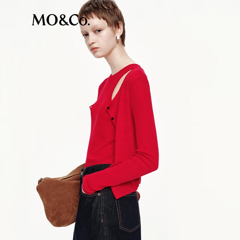 MO&Co. Lightweight Linen Blend Knit Cardigan